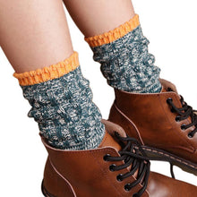 Fashion Women Boot In Tube Socks Vintage Thick Knitting Women Socks EF8