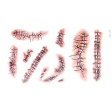 Halloween Zombie Scars Decoration Costume Makeup Waterproof Tattoo Stickers Fast Shipping s EF8