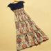Lady Womens Flower Print Bohemia Style Sleeveless VMaxi Long Dress ping EF8