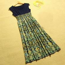 Lady Womens Flower Print Bohemia Style Sleeveless VMaxi Long Dress ping EF8