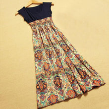 Lady Womens Flower Print Bohemia Style Sleeveless VMaxi Long Dress ping EF8