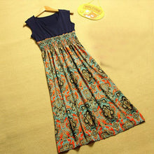 Lady Womens Flower Print Bohemia Style Sleeveless VMaxi Long Dress ping EF8