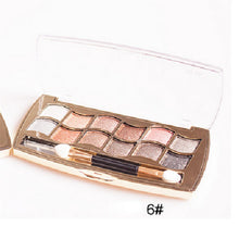 12 colors diamond bright colorful eye shadow super flash paleta de maquiagem Glitter eyeshadow with brush makeup EF8