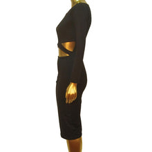 Long Sleeve Elastic Cotton Slim Sexy Party Dresses Midi Pencil Club Bandage Bodycon Dress Fast Shipping EF8