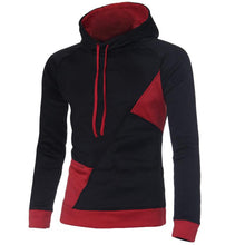 Men's Fashion Slim Fit Long Sleeve Splice Hooded Hoodies Outwear Top Hooded Sportswear EF8