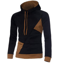 Men's Fashion Slim Fit Long Sleeve Splice Hooded Hoodies Outwear Top Hooded Sportswear EF8