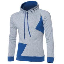 Men's Fashion Slim Fit Long Sleeve Splice Hooded Hoodies Outwear Top Hooded Sportswear EF8