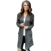 Korean Womens Lady Elegant Casual Knit Sleeve Sweater Coat Loose Long Cardigan Jacket Fast Shipping EF8