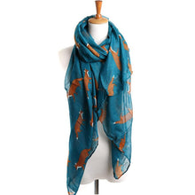 Lady Soft Scarves Womens Long Cute Fox Print Scarf Wraps Shawl EF8