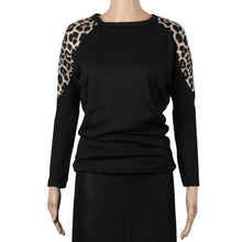 Cotton T-shirt Long Batwing Sleeve Korean Ladies Fashion Leopard Print Casual Loose Shirt Women Tops EF8