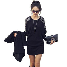 Cotton T-shirt Long Batwing Sleeve Korean Ladies Fashion Leopard Print Casual Loose Shirt Women Tops EF8