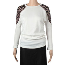 Cotton T-shirt Long Batwing Sleeve Korean Ladies Fashion Leopard Print Casual Loose Shirt Women Tops EF8