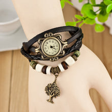 Dress Women Watch Quartz Weave Around Leather Bracelet Lady Woman Wrist Watch Fast Shipping EF8