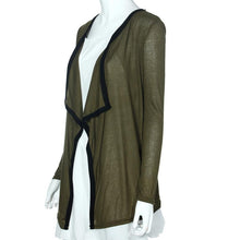 European Warm Lady Casual Knit Long Sleeve Thin Sweater Coat Cardigan Coat Lapel Warm Jacket Outerwear EF8