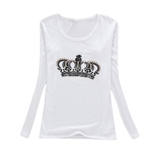 Fashion Women T Shirt Casual Long Sleeve Rivet Clothing Round Neck Collar Tops Tees EF8