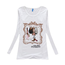 Fashion Women T Shirt Casual Long Sleeve Rivet Clothing Round Neck Collar Tops Tees EF8
