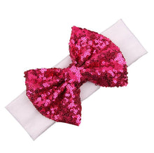 Fashion Elastic Children Baby Girls Headband Cute Sequins Bow Baby Girl Hair Accessories Fastshipping EF8