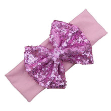 Fashion Elastic Children Baby Girls Headband Cute Sequins Bow Baby Girl Hair Accessories Fastshipping EF8