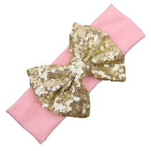 Fashion Elastic Children Baby Girls Headband Cute Sequins Bow Baby Girl Hair Accessories Fastshipping EF8