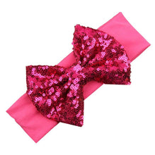 Fashion Elastic Children Baby Girls Headband Cute Sequins Bow Baby Girl Hair Accessories Fastshipping EF8