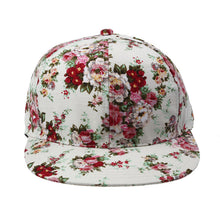 Fashion Korean Flowers Women Floral Hip-Hop Hat Flat Adjustable Baseball Cap Tops Hats ing EF8