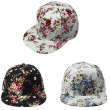 Fashion Korean Flowers Women Floral Hip-Hop Hat Flat Adjustable Baseball Cap Tops Hats ing EF8