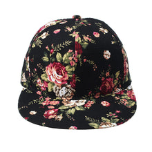 Fashion Korean Flowers Women Floral Hip-Hop Hat Flat Adjustable Baseball Cap Tops Hats ing EF8