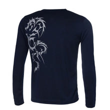 Fashion Mens Slim Fit Round Neck Long Sleeve Tattoo Print Casual T-Shirt EF8