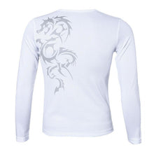 Fashion Mens Slim Fit Round Neck Long Sleeve Tattoo Print Casual T-Shirt EF8
