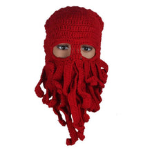 Fashion Unisex Warm Knitted Wool Ski Face Mask Hat Squid Cap Cthulhu Tentacles Beanie Hat EF8