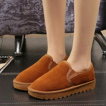 Fashion Women Boots Flat Ankle Fur Lined Warm Snow Breathable Shoes Lazy shoes Big Size 35-43 Drop Shipping EF8