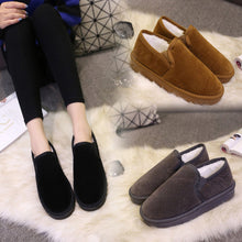 Fashion Women Boots Flat Ankle Fur Lined Warm Snow Breathable Shoes Lazy shoes Big Size 35-43 Drop Shipping EF8