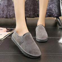 Fashion Women Boots Flat Ankle Fur Lined Warm Snow Breathable Shoes Lazy shoes Big Size 35-43 Drop Shipping EF8