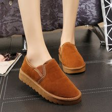 Fashion Women Boots Flat Ankle Fur Lined Warm Snow Breathable Shoes Lazy shoes Big Size 35-43 Drop Shipping EF8