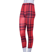 Fashion Comfortable Women Skinny Stretchy Casual Plaid Printed Leggings EF8