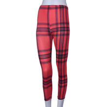 Fashion Comfortable Women Skinny Stretchy Casual Plaid Printed Leggings EF8