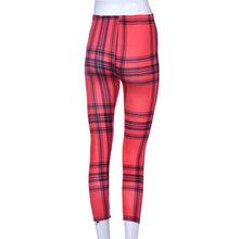 Fashion Comfortable Women Skinny Stretchy Casual Plaid Printed Leggings EF8