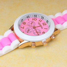 Fashion LuxuryDouble Color Ssilicone Rubber Quartz Analog Sports Wrist Watch Gift EF8