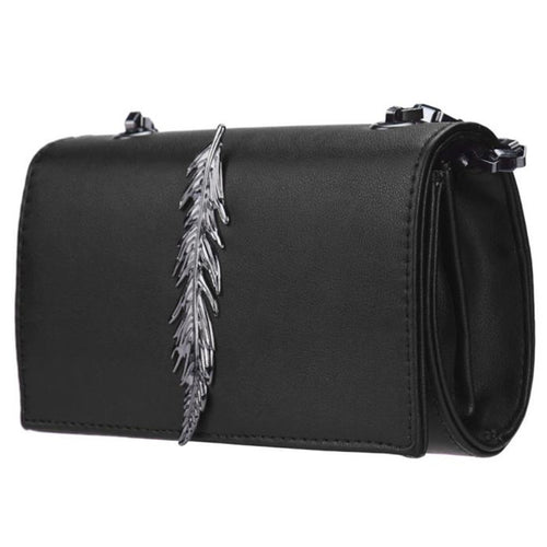 Luxury Women Girls Faux Leather Mini Small Shoulder Bag Leaf Decor Handbag Crossbody Messenger Bags EF8