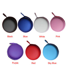 Colourful Portable Mini Round Hard Storage Case Bag for Earphone Headphone SD TF Cards Keys EF8