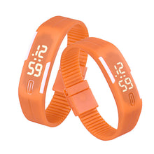 Women men Korean Popular Students Watch Mens Womens Rubber LED Date Sports Digital Bracelet Wrist Watch Gifts EF8