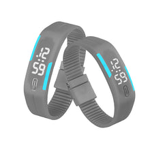 Women men Korean Popular Students Watch Mens Womens Rubber LED Date Sports Digital Bracelet Wrist Watch Gifts EF8