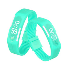 Women men Korean Popular Students Watch Mens Womens Rubber LED Date Sports Digital Bracelet Wrist Watch Gifts EF8