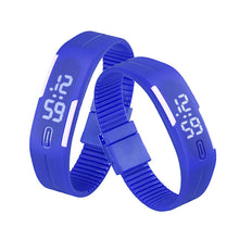Women men Korean Popular Students Watch Mens Womens Rubber LED Date Sports Digital Bracelet Wrist Watch Gifts EF8