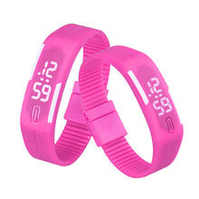 Women men Korean Popular Students Watch Mens Womens Rubber LED Date Sports Digital Bracelet Wrist Watch Gifts EF8