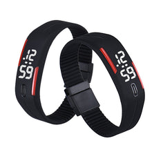 Women men Korean Popular Students Watch Mens Womens Rubber LED Date Sports Digital Bracelet Wrist Watch Gifts EF8