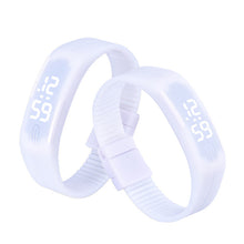 Women men Korean Popular Students Watch Mens Womens Rubber LED Date Sports Digital Bracelet Wrist Watch Gifts EF8