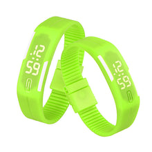 Women men Korean Popular Students Watch Mens Womens Rubber LED Date Sports Digital Bracelet Wrist Watch Gifts EF8