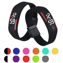 Women men Korean Popular Students Watch Mens Womens Rubber LED Date Sports Digital Bracelet Wrist Watch Gifts EF8