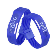 Women men Korean Popular Students Watch Mens Womens Rubber LED Date Sports Digital Bracelet Wrist Watch Gifts EF8